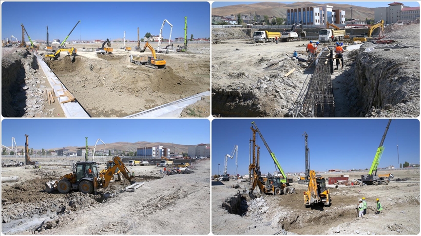 Van’da 800 yataklı şehir hastanesi inşaatı sürüyor