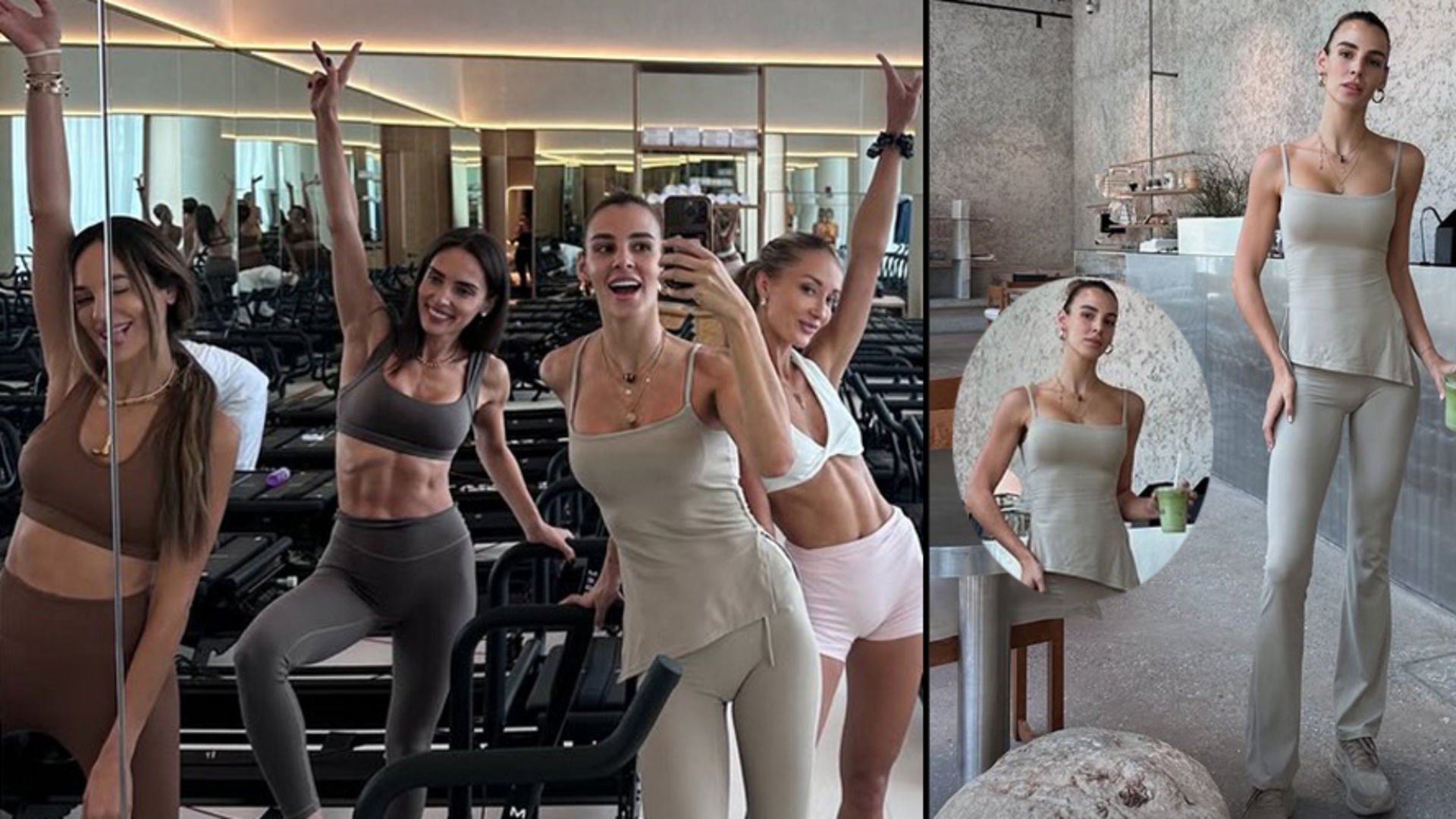 Dostlarıyla spor yaptı