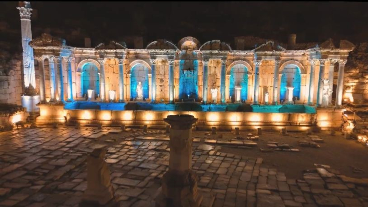 Sagalassos Antik Kenti geceye hazırlanıyor Sagalassos Antik Kenti geceye hazırlanıyor