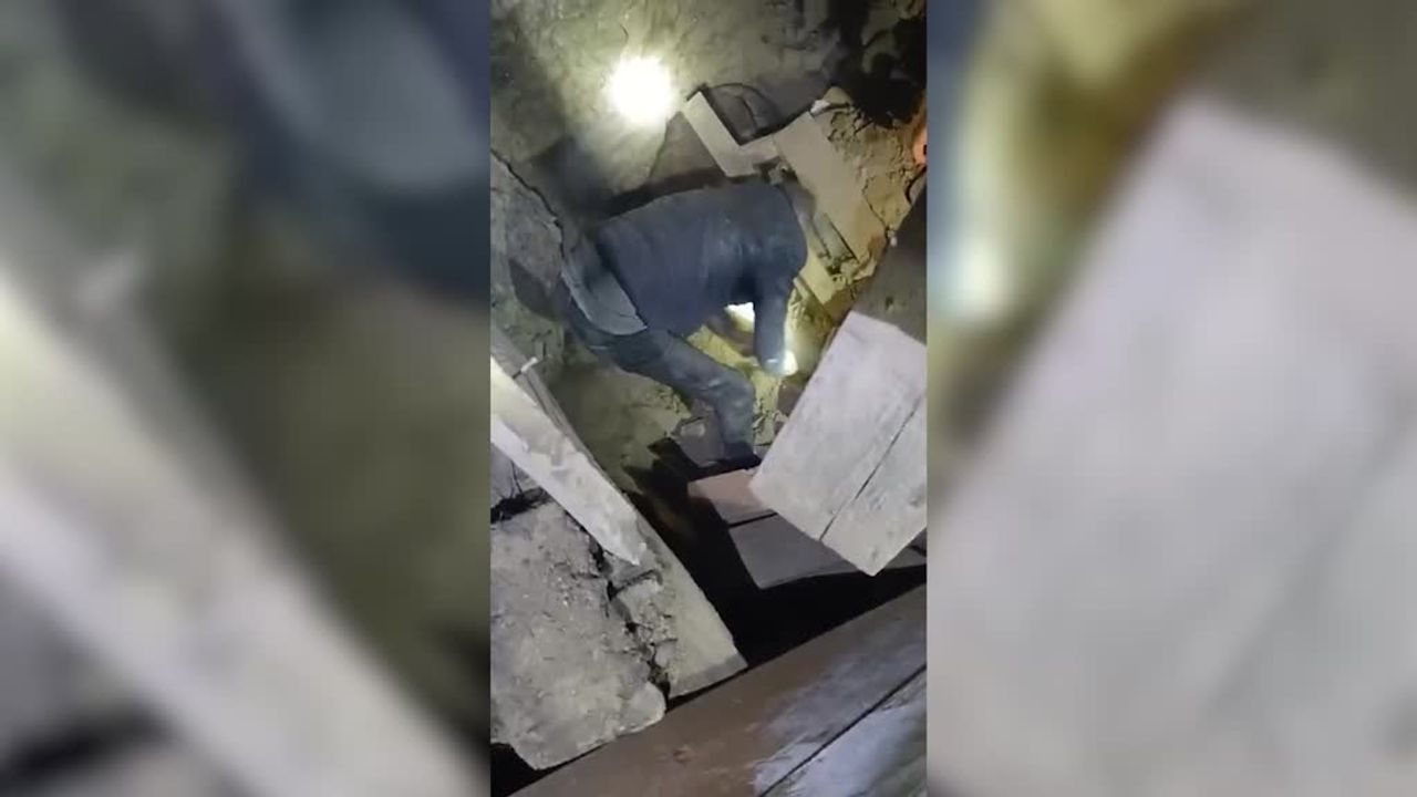 Sındırgı’da depremde ahırın enkazı altında kalan eşek kurtarıldı